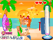 Флеш игра онлайн Пляж, прибой и поцелуй