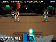 Флеш игра онлайн Голубой жук - нападение взрыва / Blue Beetle - Blast Attack