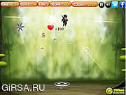 Флеш игра онлайн Нинзя и золотой мешок / Bouncing Ninja