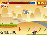 Флеш игра онлайн Багз Банни Прыжковой морковь охоты