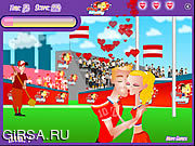 Флеш игра онлайн Cheerleader First Kiss