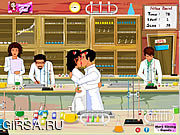 Флеш игра онлайн Целовать лаборатории химии
