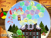 Флеш игра онлайн Рождественские пузыри