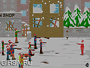 Флеш игра онлайн Christmas Zombie Defence