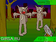 Флеш игра онлайн Атака зомби-белок / Zombie Squirrel Attack