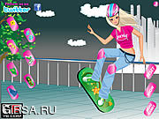 Флеш игра онлайн Шальная девушка доски конька одевает вверх / Crazy Skate Board Girl Dress Up