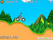 Флеш игра онлайн Динозавр Велосипед Трюк