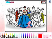 Флеш игра онлайн Диснеевские Принцессы Раскраски / Disney Princess Coloring