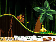 Флеш игра онлайн Донки Хот в джунглях / Donkey Kong Jungle Ride