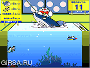 Флеш игра онлайн Лов рыбы Doraemon