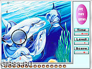 Флеш игра онлайн Фантастический вид на океан дельфины скрытые номера