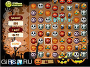 Флеш игра онлайн Подбери пару - Хэллоуин / Halloween Spookies Match