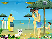 Флеш игра онлайн Гавайский пляж и поцелуи