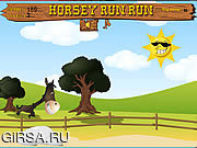 Флеш игра онлайн Лошадка, беги! / Horsey Run Run