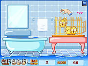 Флеш игра онлайн Huehnerwasser- Chicken Bath
