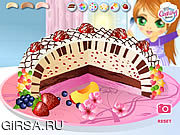 Флеш игра онлайн Шик торта мороженного / Ice Cream Cake Chic