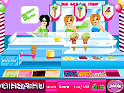 Флеш игра онлайн Управление магазина мороженного