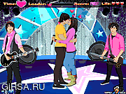 Флеш игра онлайн Поцелуй Джо Jonas Demi Lovato