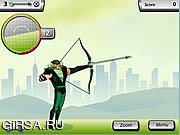 Флеш игра онлайн Лига Справедливости - Зеленый Лучник
