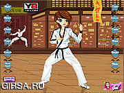Флеш игра онлайн Каратэ шик Kickin наряжается / Karate Kickin Chic Dress Up