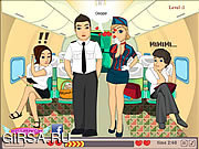 Флеш игра онлайн Kiss in the Airplane