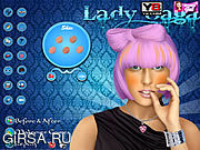 Флеш игра онлайн Макияж Lady Gaga знаменитости / Lady Gaga Celebrity Makeover