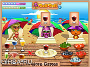 Флеш игра онлайн Коктейли для Лизы на пляже