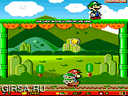 Флеш игра онлайн Задвижка деталя Марио / Mario Item Catch