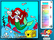 Флеш игра онлайн Расцветка аквариума Mermaid / Mermaid Aquarium Coloring