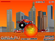 Флеш игра онлайн Монстро-Джип - Разоритель / Monster Truck Destroyer