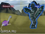 Флеш игра онлайн Страусиная Прыжок 2 / Ostrich Jump 2