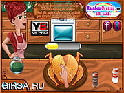 Флеш игра онлайн ОТИ / Oti's Cooking Lesson: Cranberry Turkey