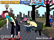 Флеш игра онлайн Напольный целовать / Outdoor Kissing