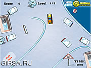 Флеш игра онлайн Park the Snowmobile