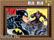 Флеш игра онлайн Беспорядок фото - бэтмэн против Дракула / Photo Mess - Batman Vs Dracula