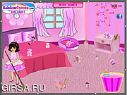 Флеш игра онлайн Розовый Номер Убирать / Pink Room Clean Up