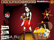 Флеш игра онлайн Пиратская карнавала одеваются / Pirate Carnival Dress Up