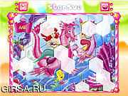 Флеш игра онлайн Принцесса Ариель. Пазл / Princess Ariel Hexagon Puzzle