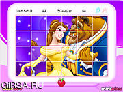 Флеш игра онлайн Princess Красавица - поверните головоломку / Princess Belle - Rotate Puzzle