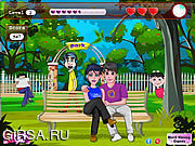 Игра Поцелуи в общественных местах скамейке в парке