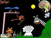 Флеш игра онлайн Сафари. Раскраска / Safari Coloring
