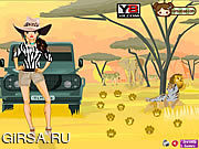 Флеш игра онлайн Safari девушка посетила Африку