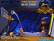 Флеш игра онлайн Космический баскетбол / Space Ball Cosmo Dude