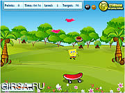 Флеш игра онлайн Губка Боб - охотник на еду / Spongebob Squarepants - Food Catcher