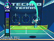 Флеш игра онлайн Техно Теннис