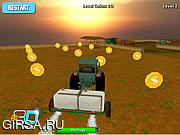 Флеш игра онлайн Сельскохозяйственный Трактор Парковка