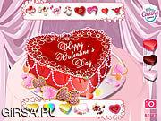 Флеш игра онлайн Торт Святого Валентина / Valentine's Cake