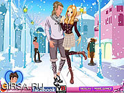 Флеш игра онлайн Winter Couple Dating 