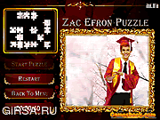 Флеш игра онлайн Головоломка Zac Efron