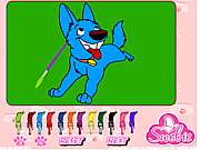 Флеш игра онлайн Восхитительная собака. Раскраска / Adorable Dog Coloring